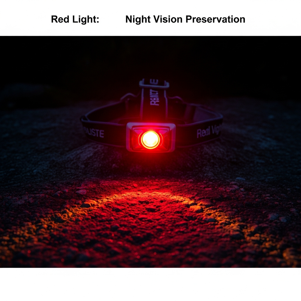 red light headlamp