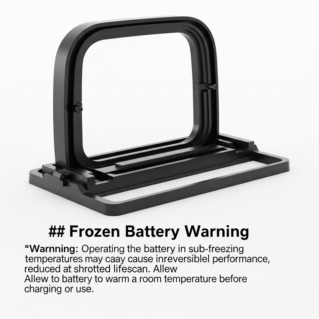 frozen battery warning