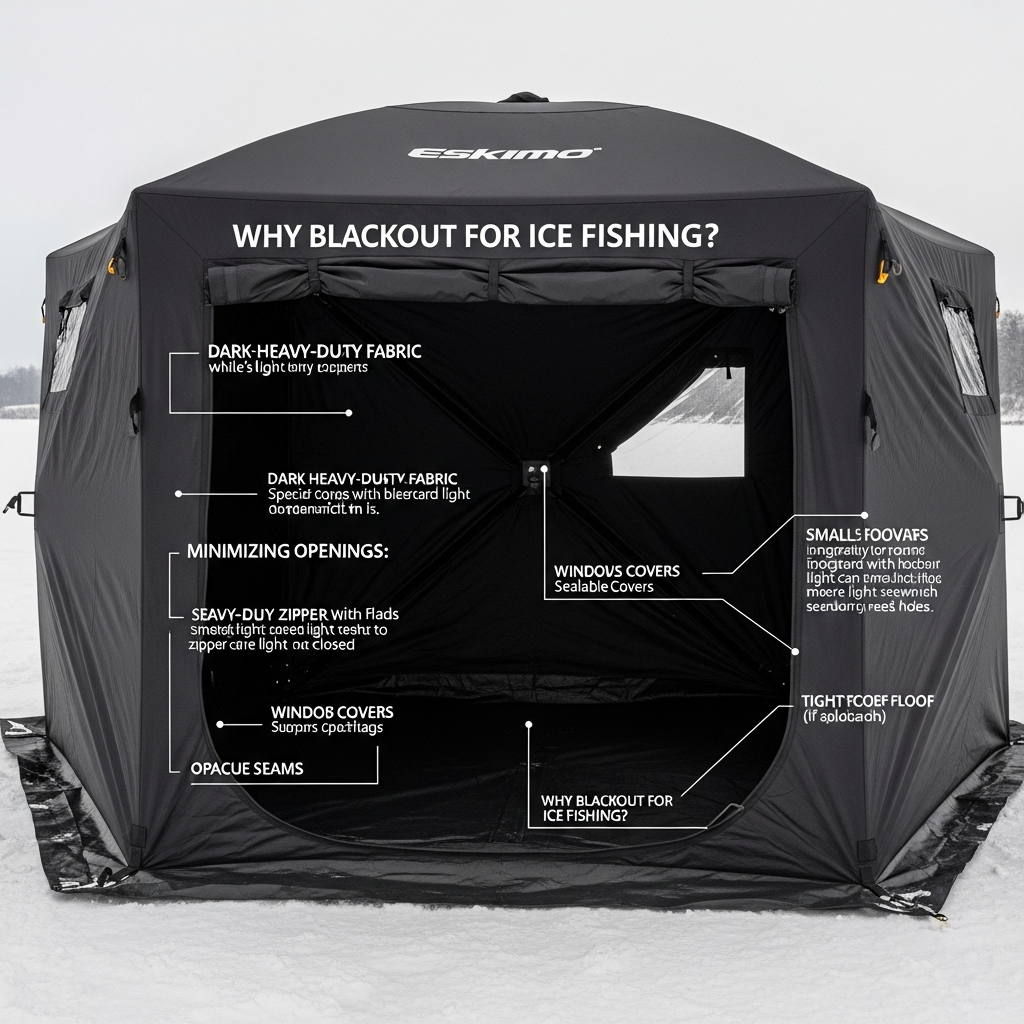 blackout ice tent