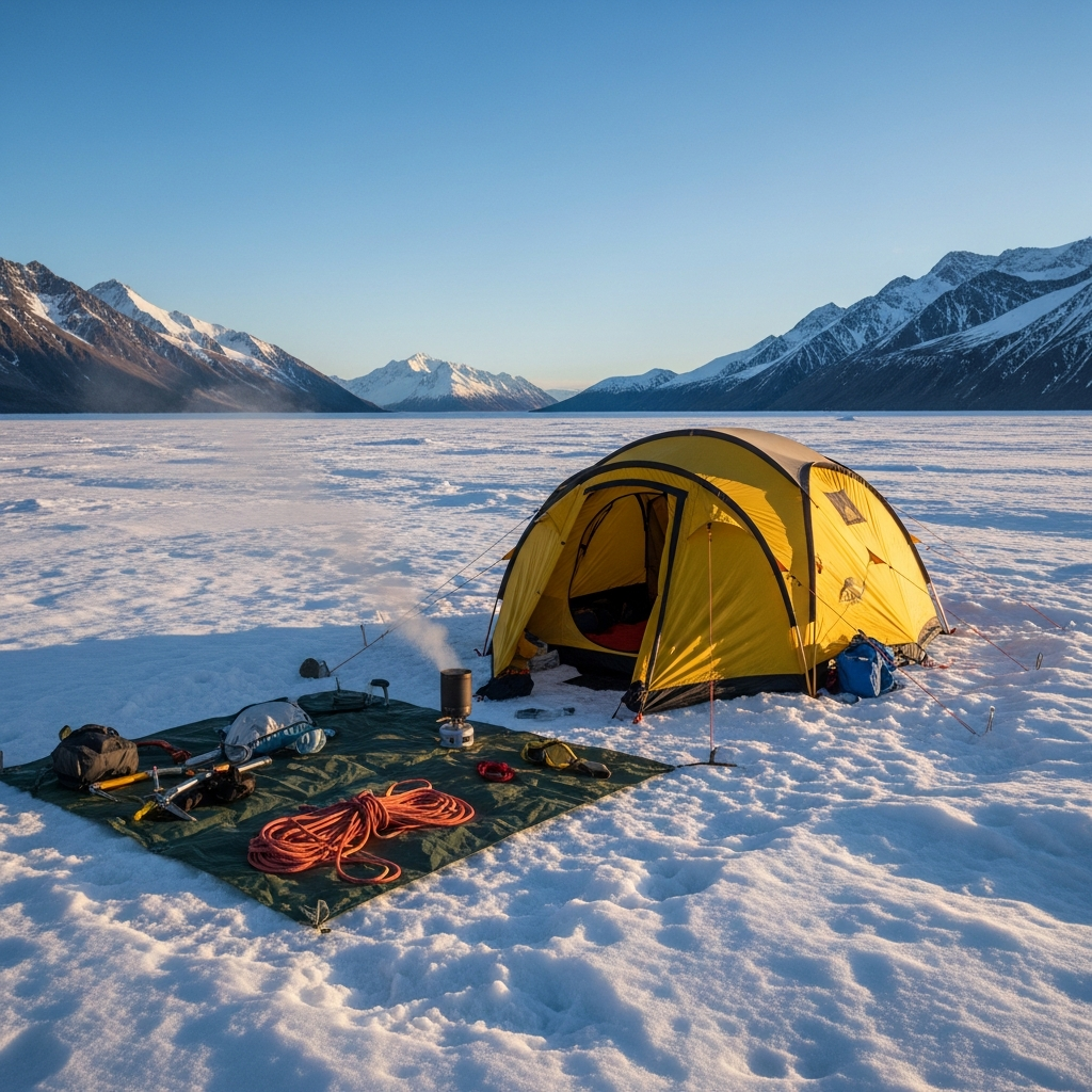 camping on ice