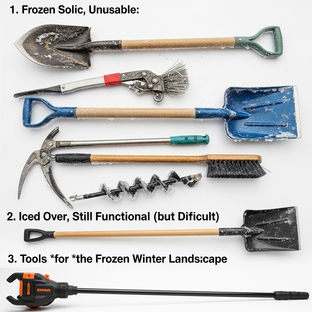 frozen winter tools