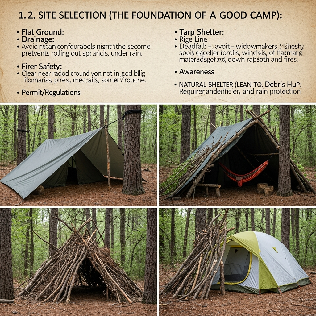 bushcraft camp setup