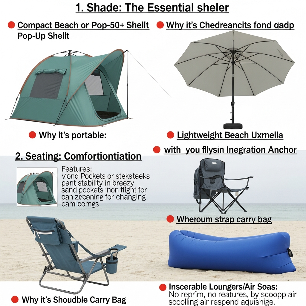 Portable beach setup