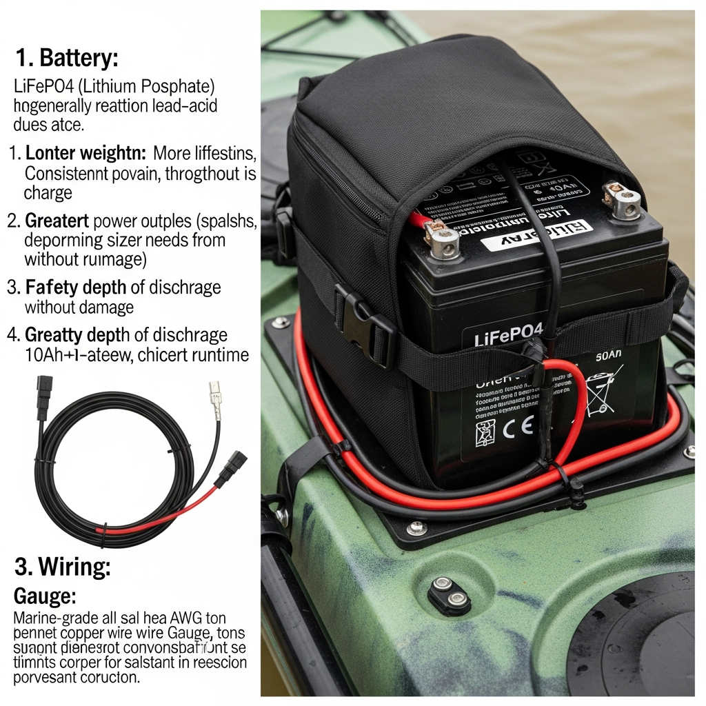 kayak battery setup