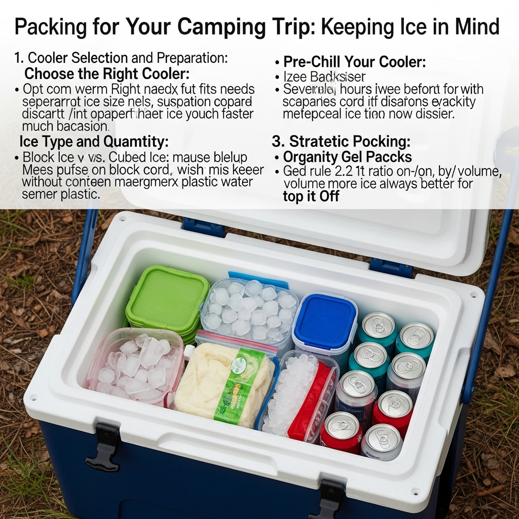 packing camping ice