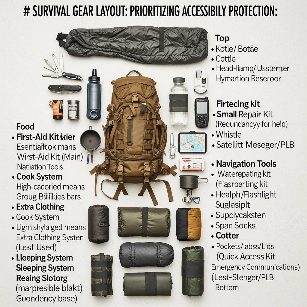 Survival gear layout