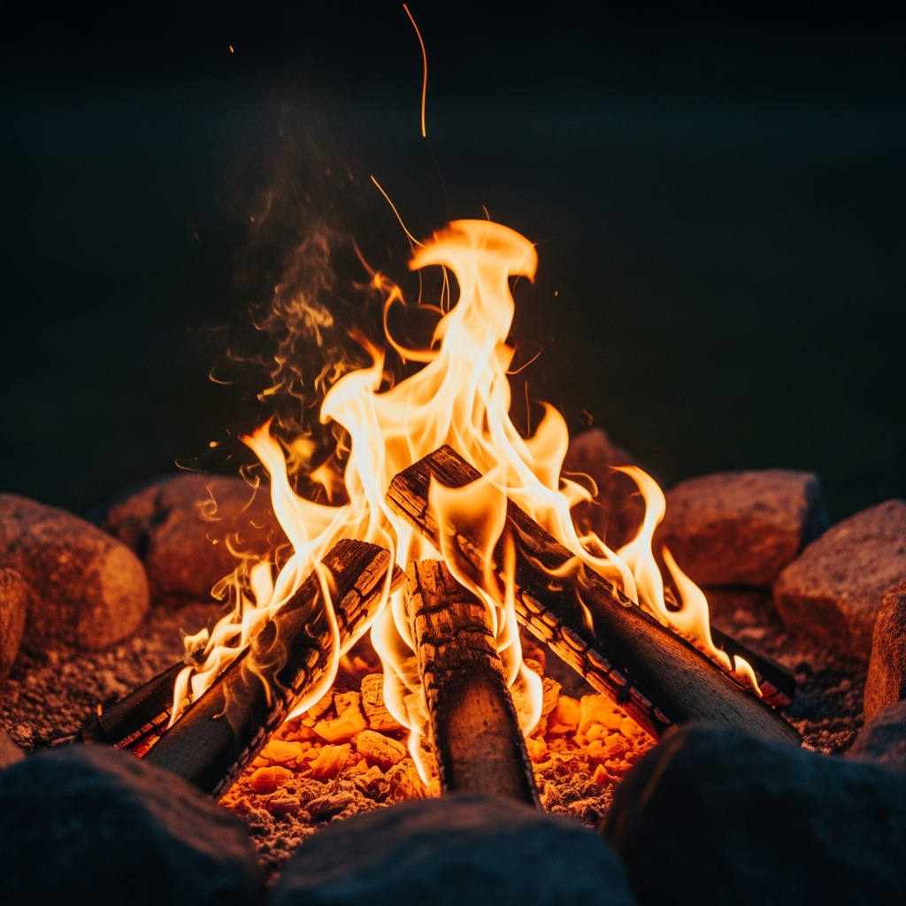 Campfire close up