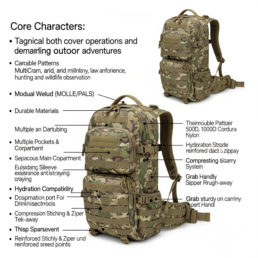 tactical camouflage backpack