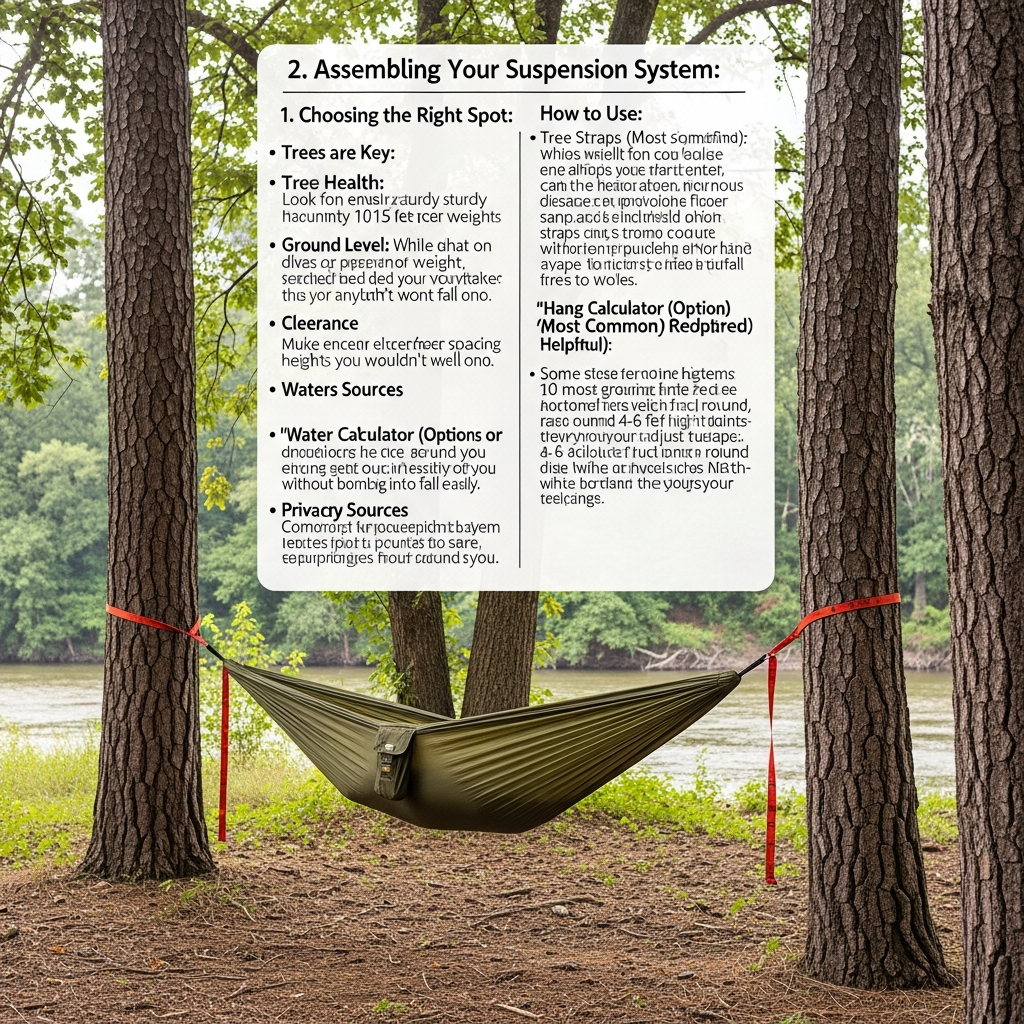 camping hammock setup