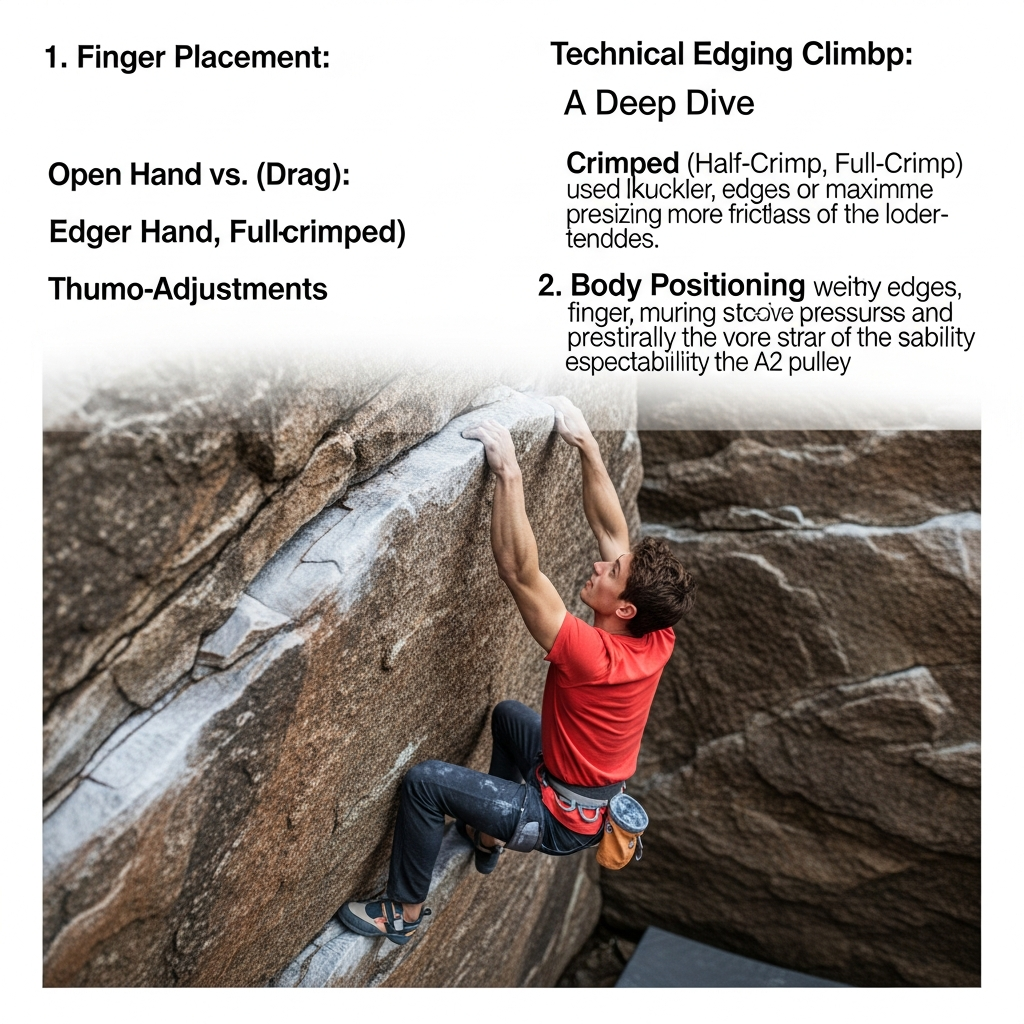 technical edging climbing