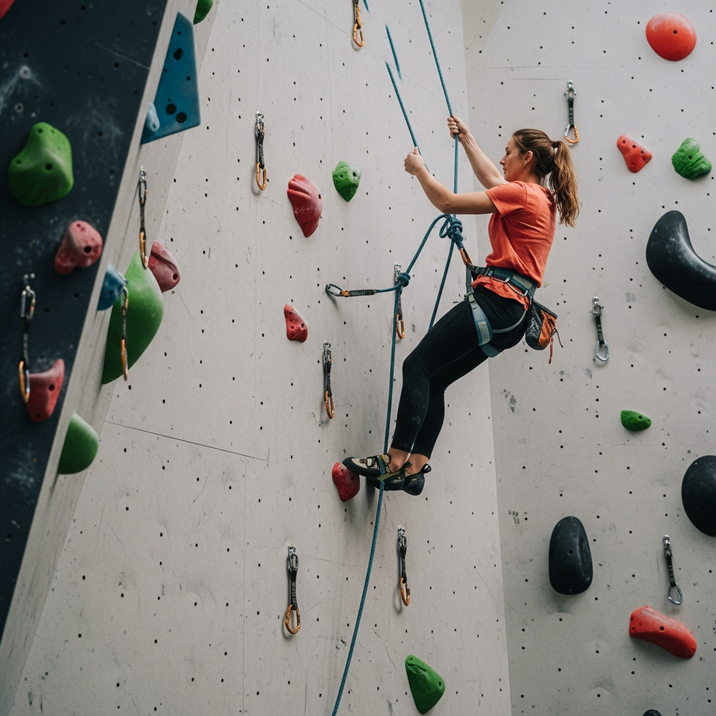 indoor lead climbing