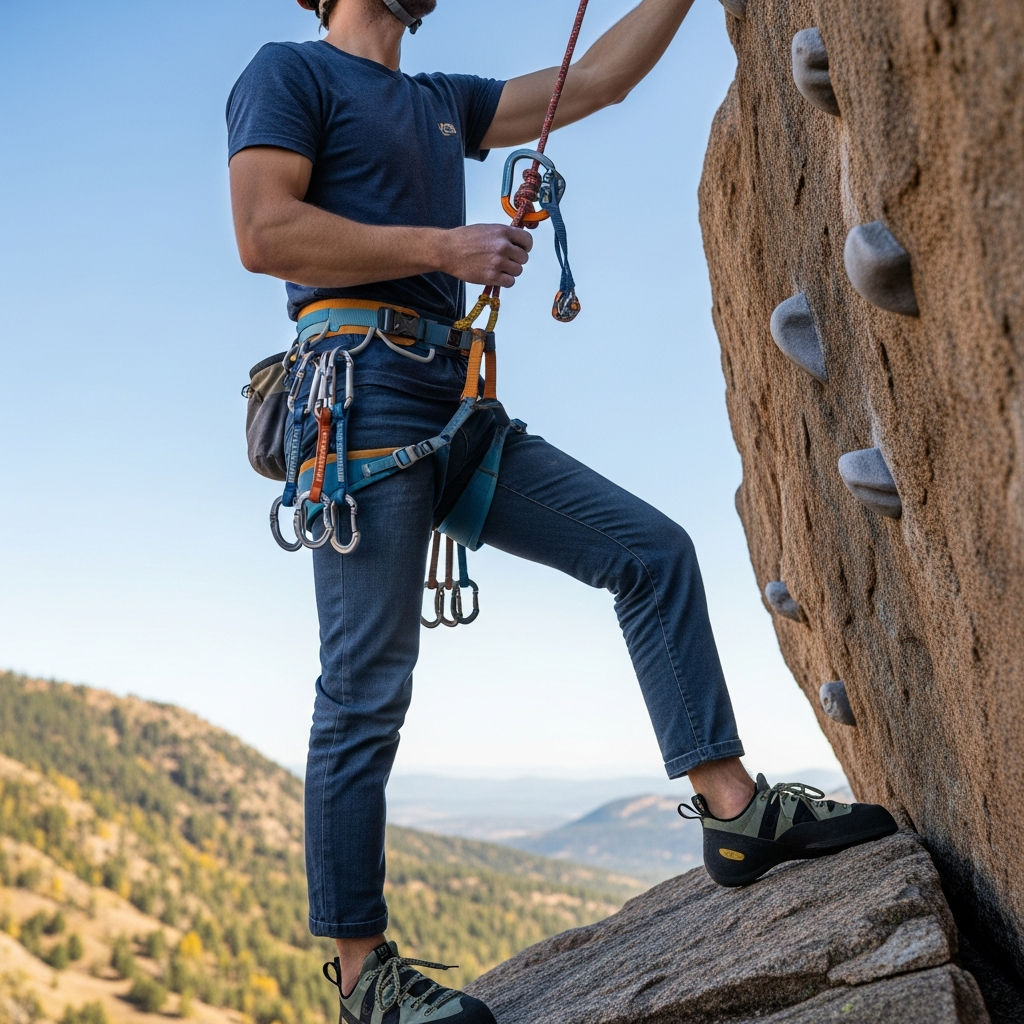 climbing gear setup