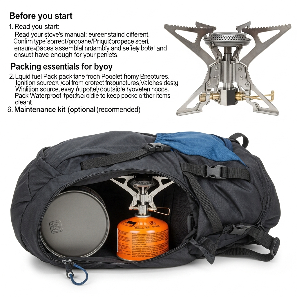 packing a portable stove