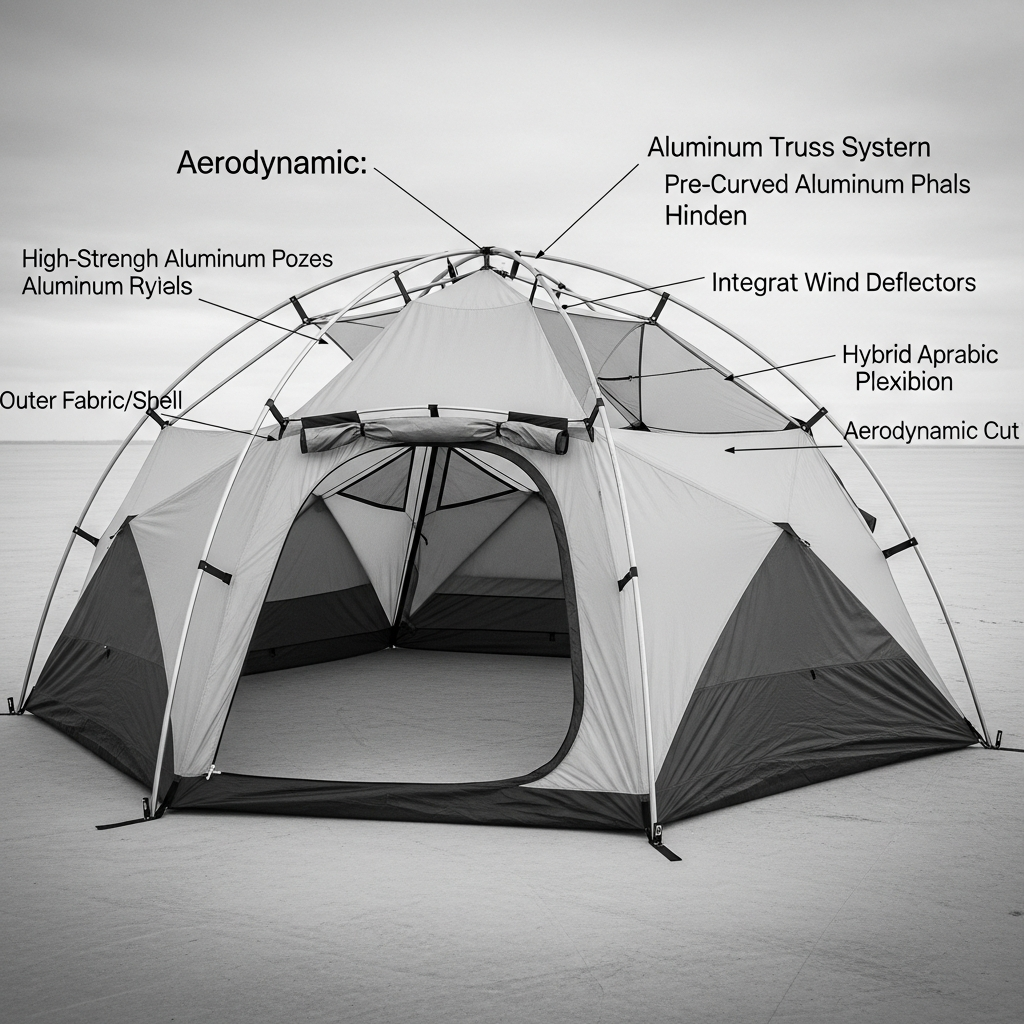 Aerodynamic aluminum tent