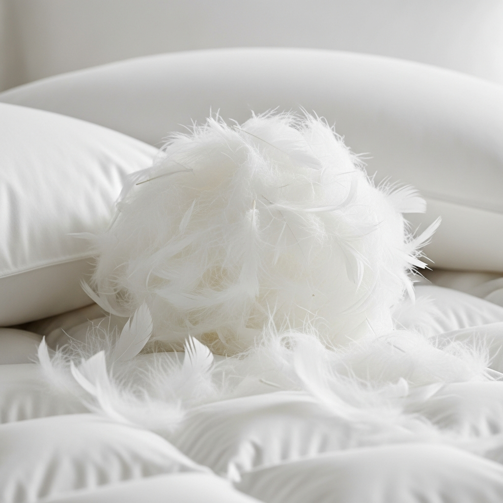 fluffy down feathers