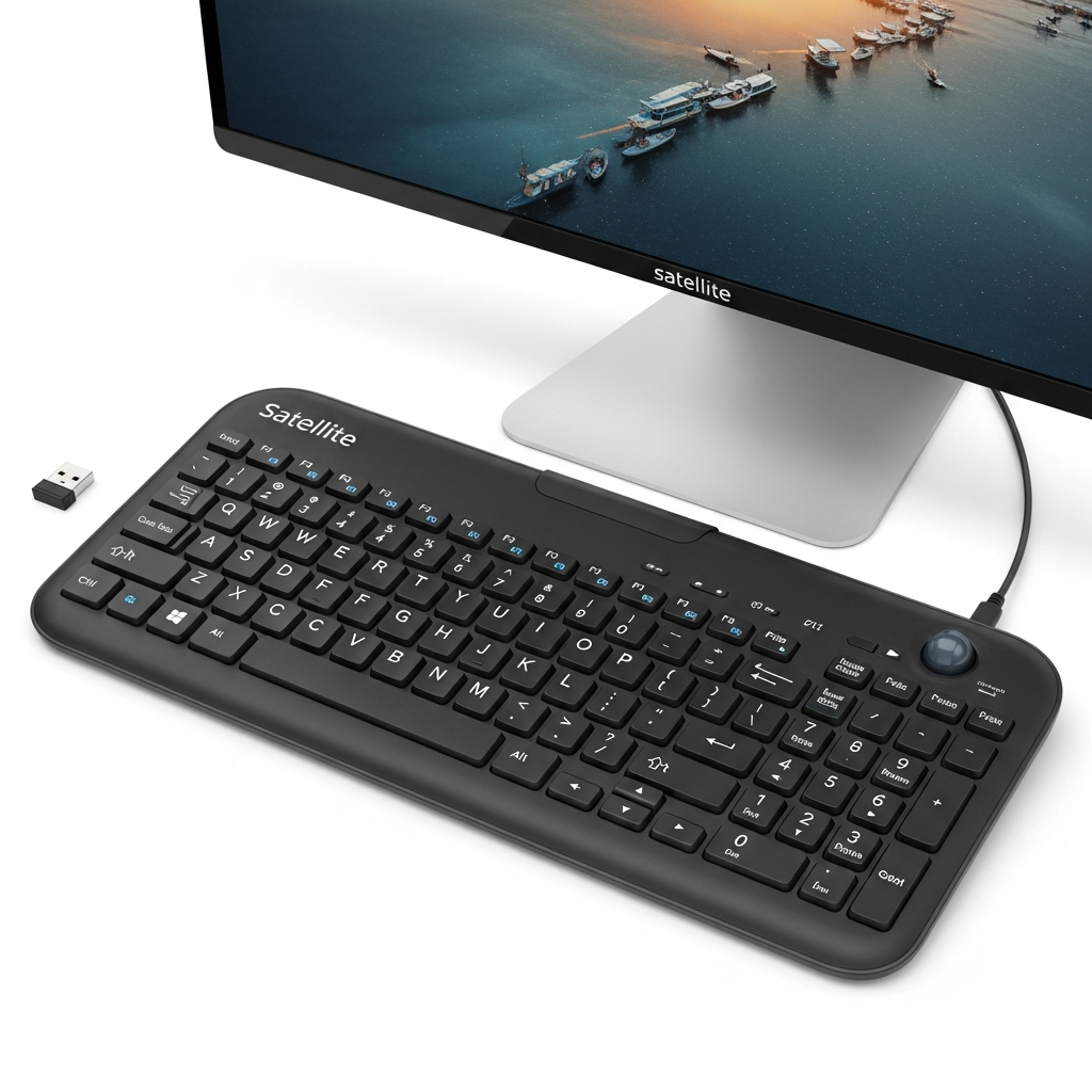 typing satellite keyboard