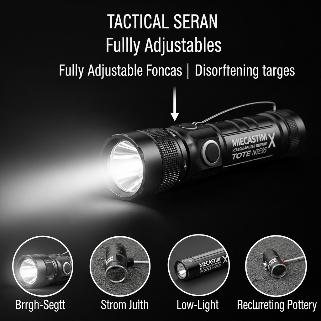 Bright tactical beam