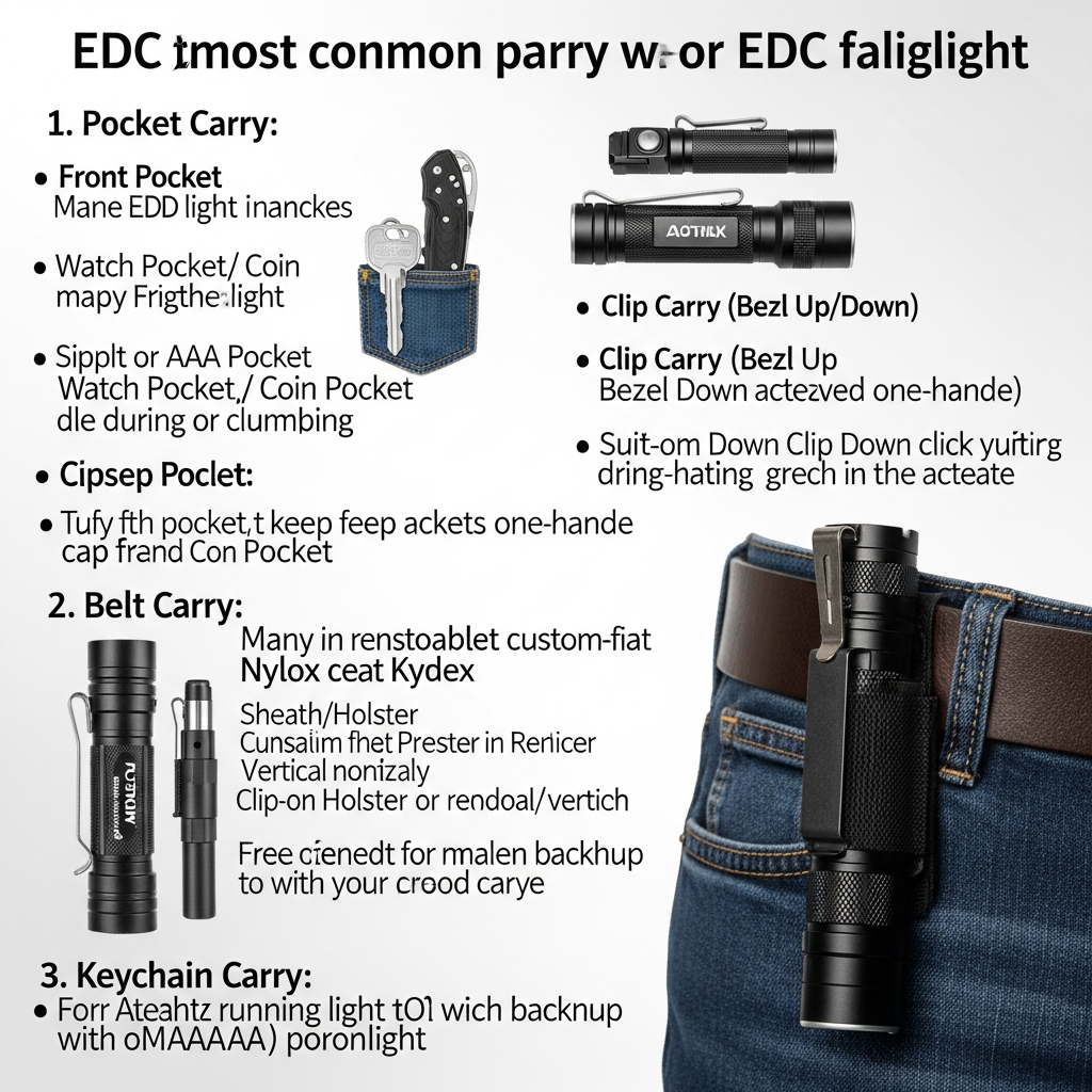 EDC flashlight carry