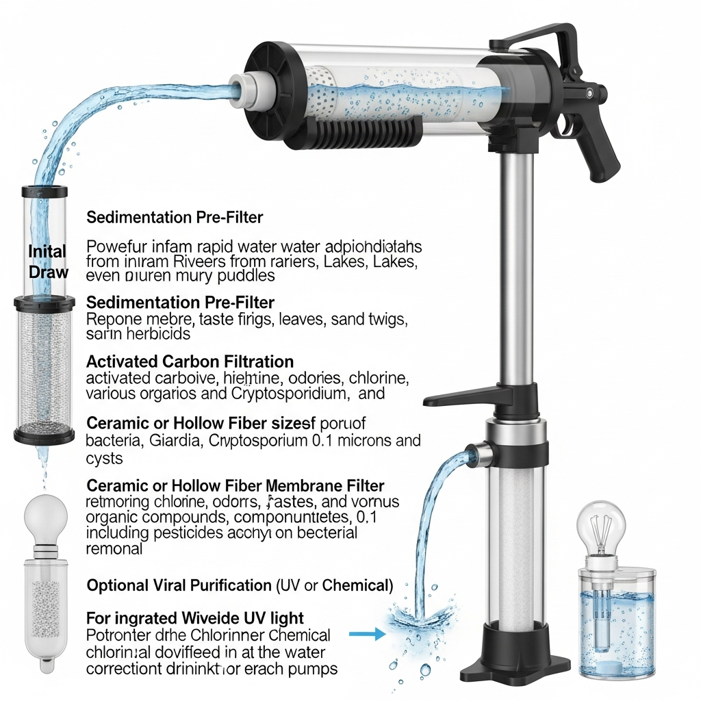 Pump action purifier